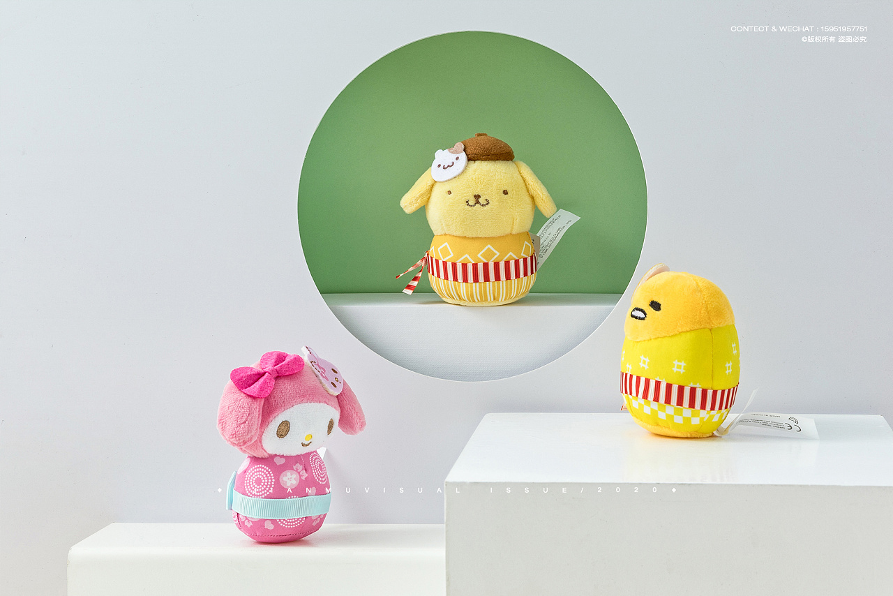 sanrio三丽鸥70公仔挂件毛绒玩具静物拍摄产品摄影