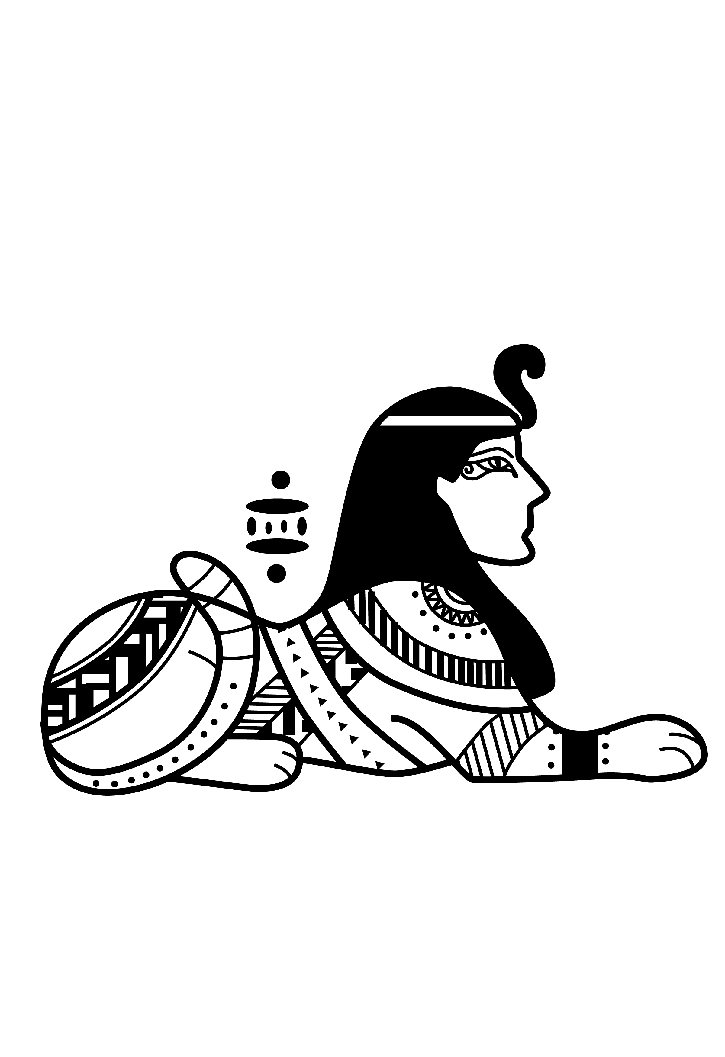埃及轮廓图手绘图片