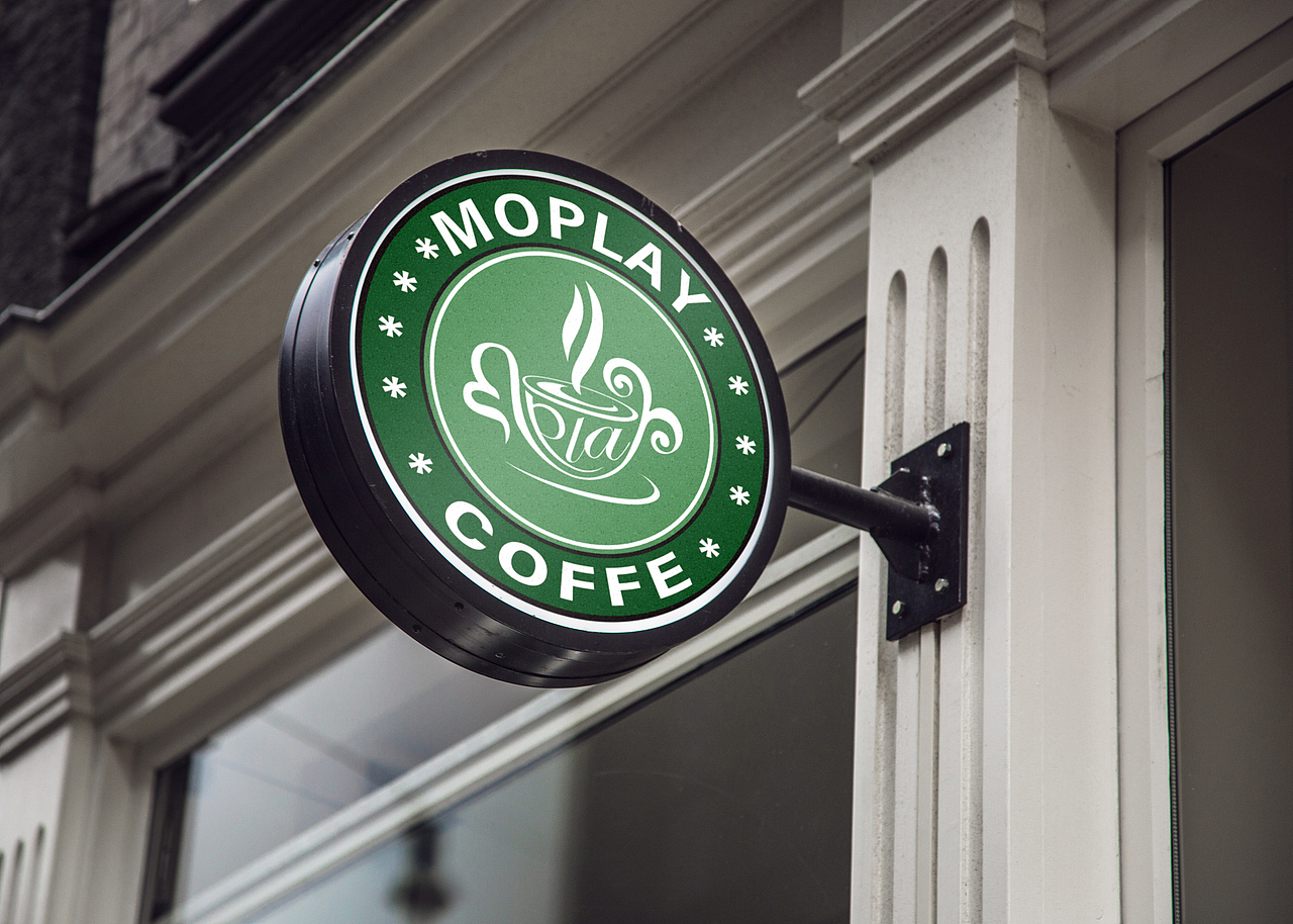 MOPLAY COFFEE 咖啡店logo设计