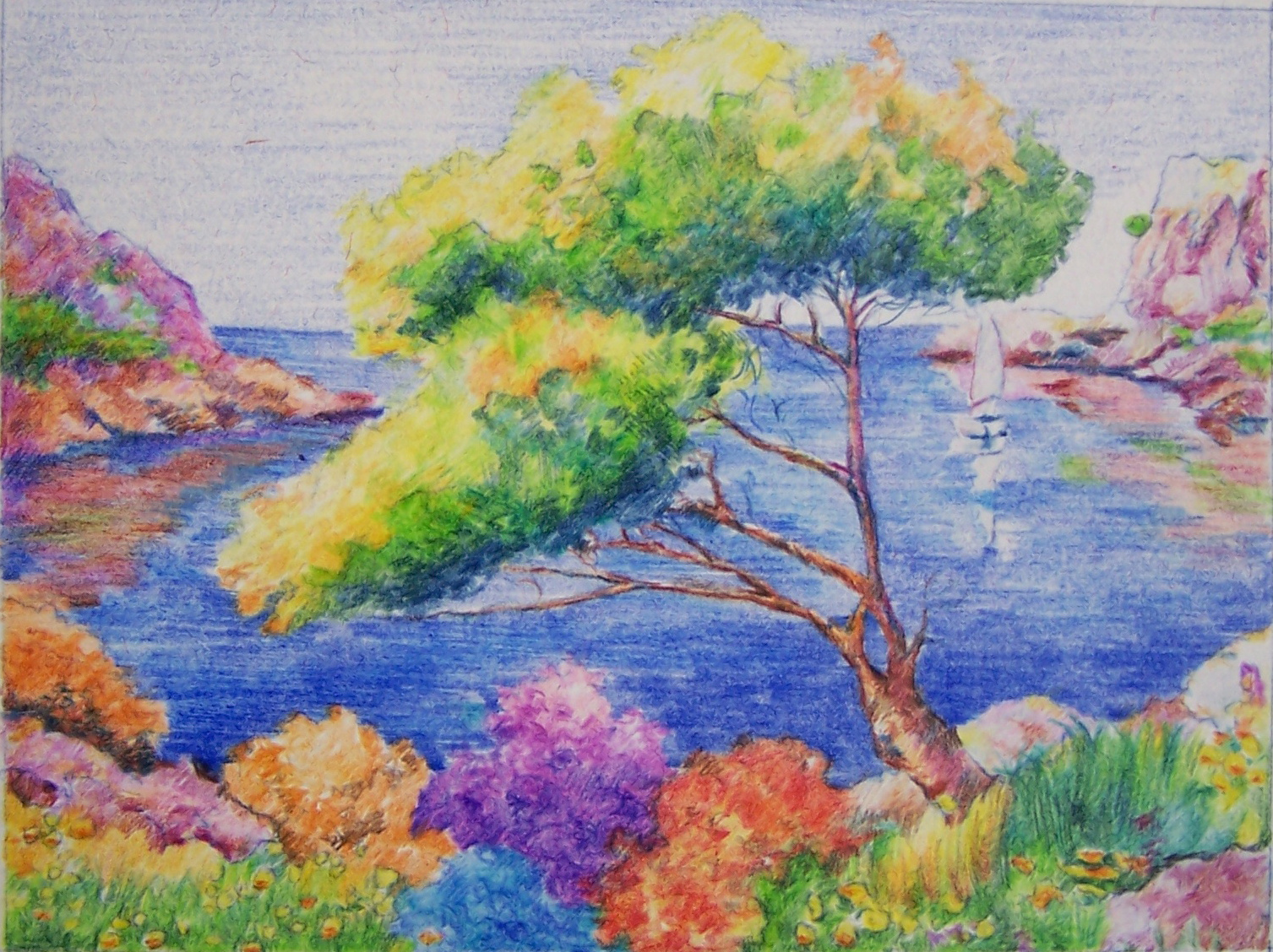 法国画家jean marc janiaczyk水性彩铅临摹画作