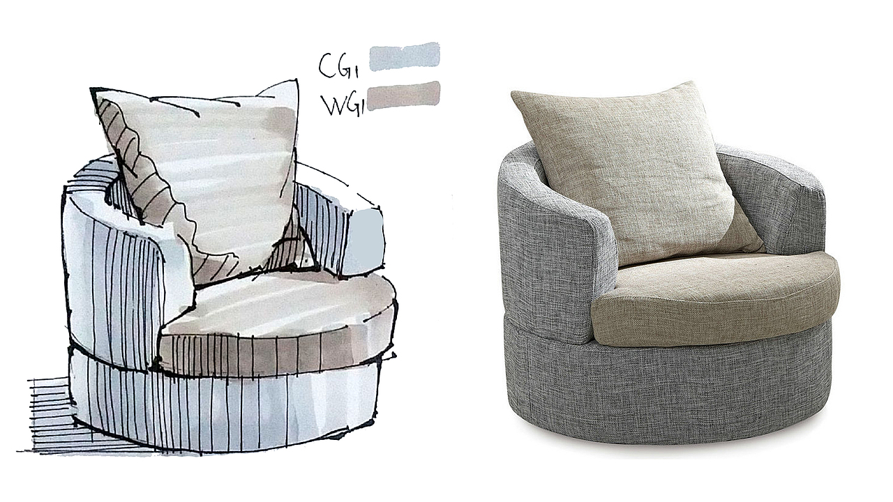 手绘家具快速表现(内附实景图参照)