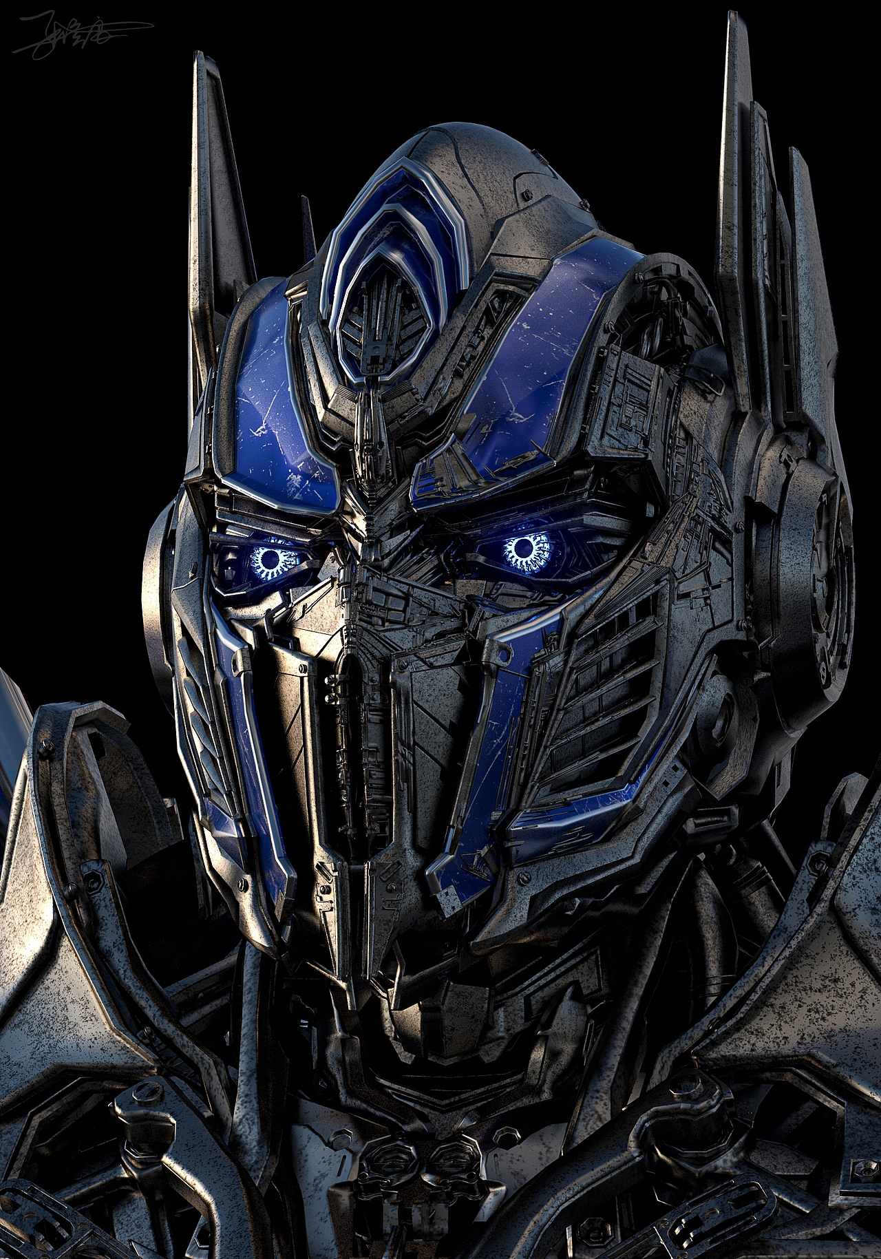 变形金刚擎天柱渲染