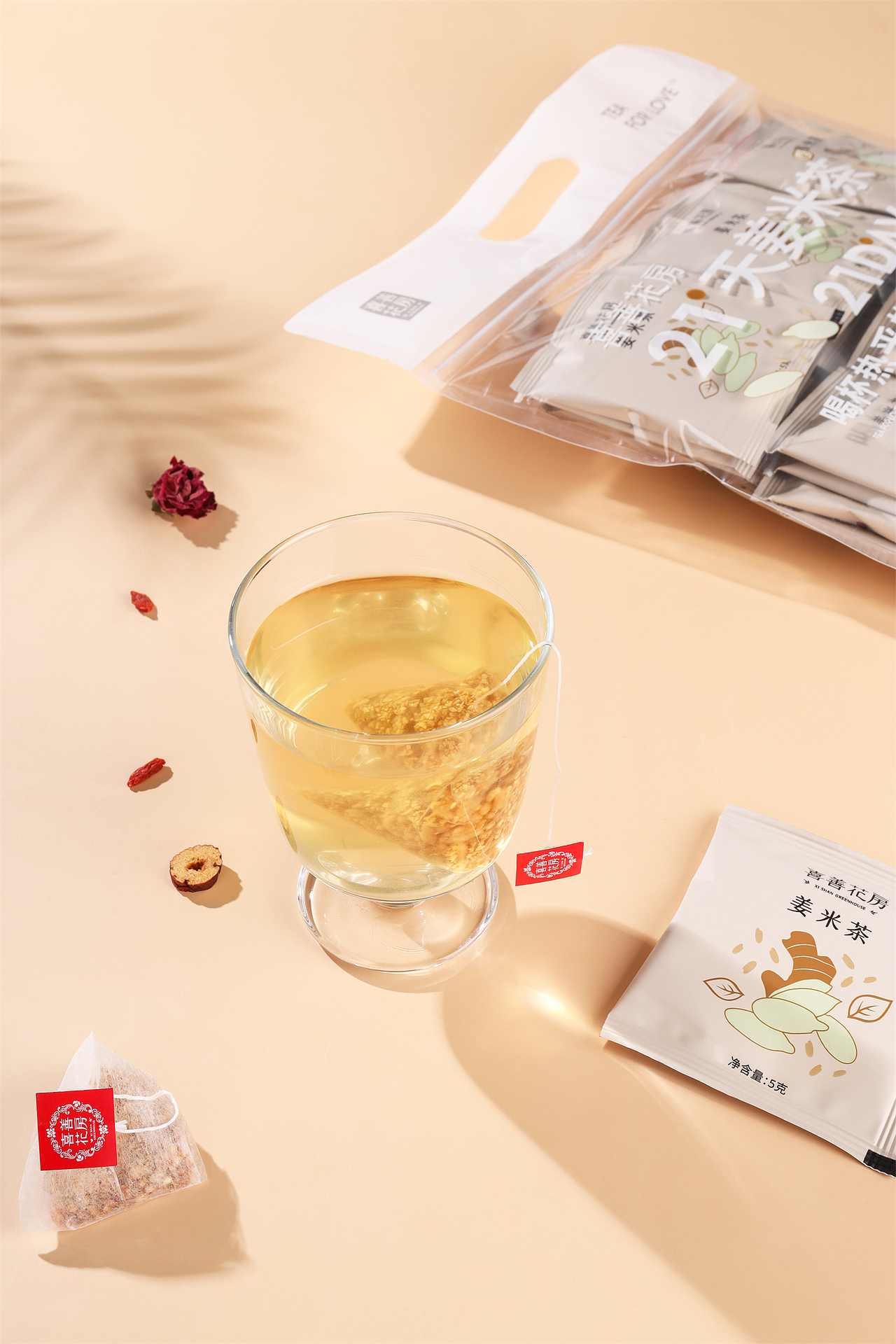 姜米茶 茶饮 茶包（图ZMjY4NzY2OTUy） - 产品摄影 - 站酷设计师静物摄影师Lily原创素材 - 站酷ZCOOL