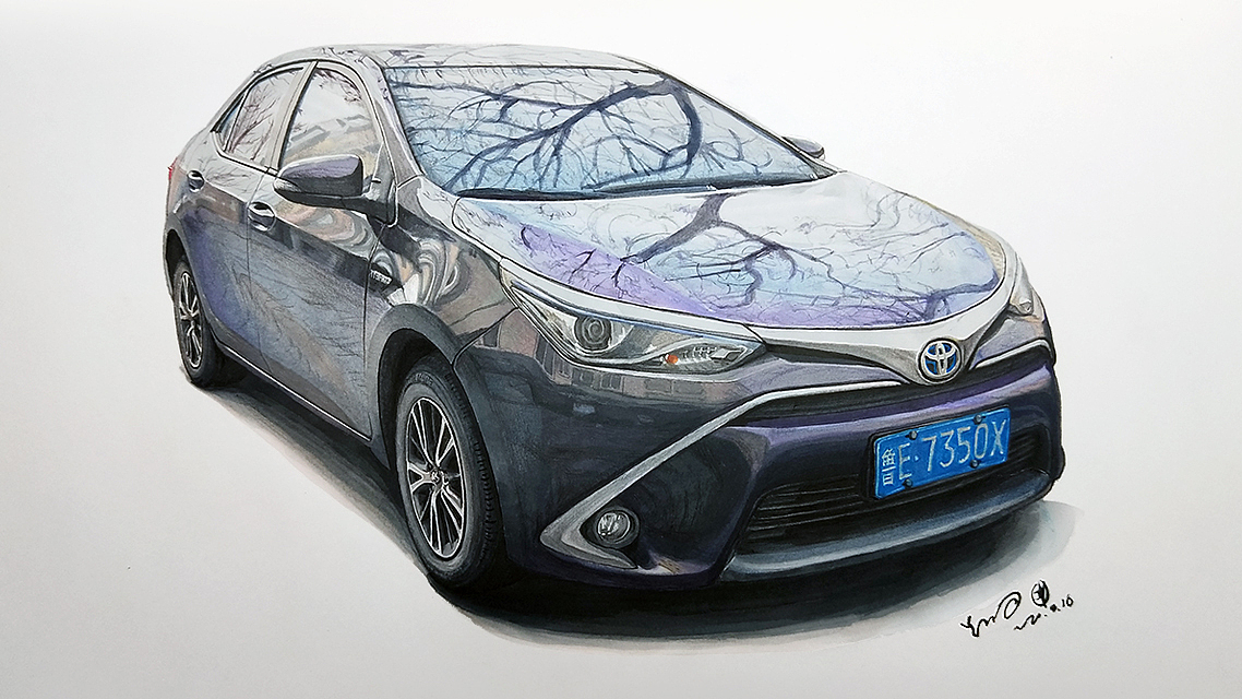 画了一张自己的爱车