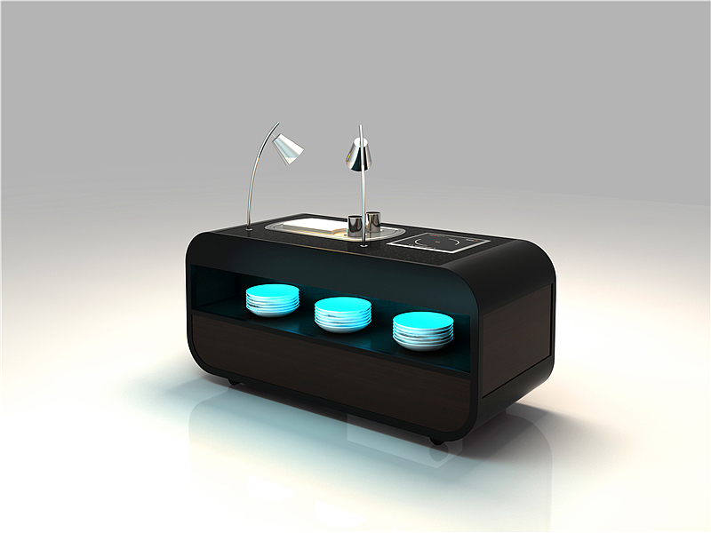 酒店宴会折叠布菲台定制 折叠布菲台图片