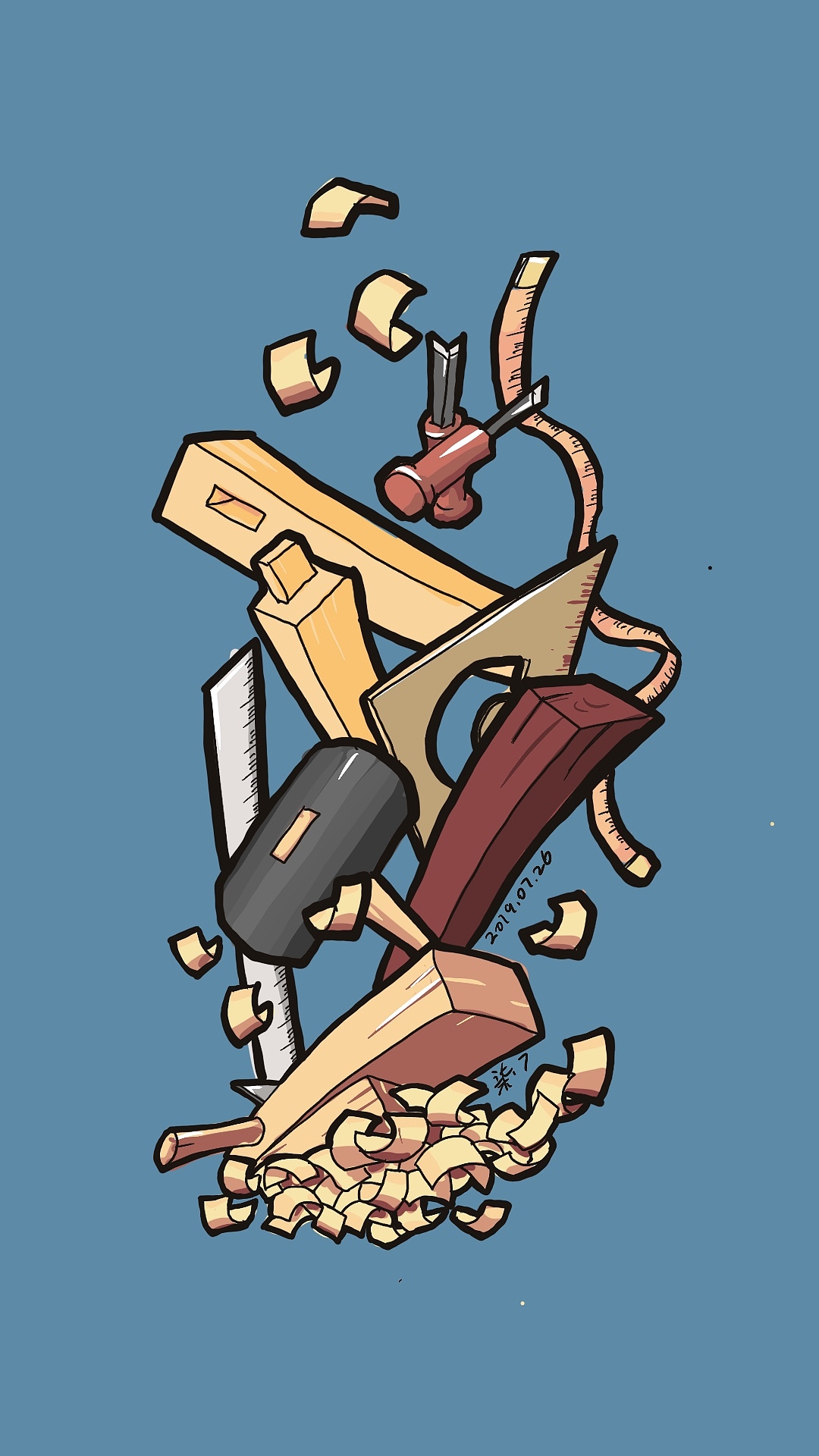 Jobs系列插画第一季合集（图ZMTY5OTg3OTg0） - 新锐潮流插画 - 站酷设计师柒点7原创素材 - 站酷ZCOOL