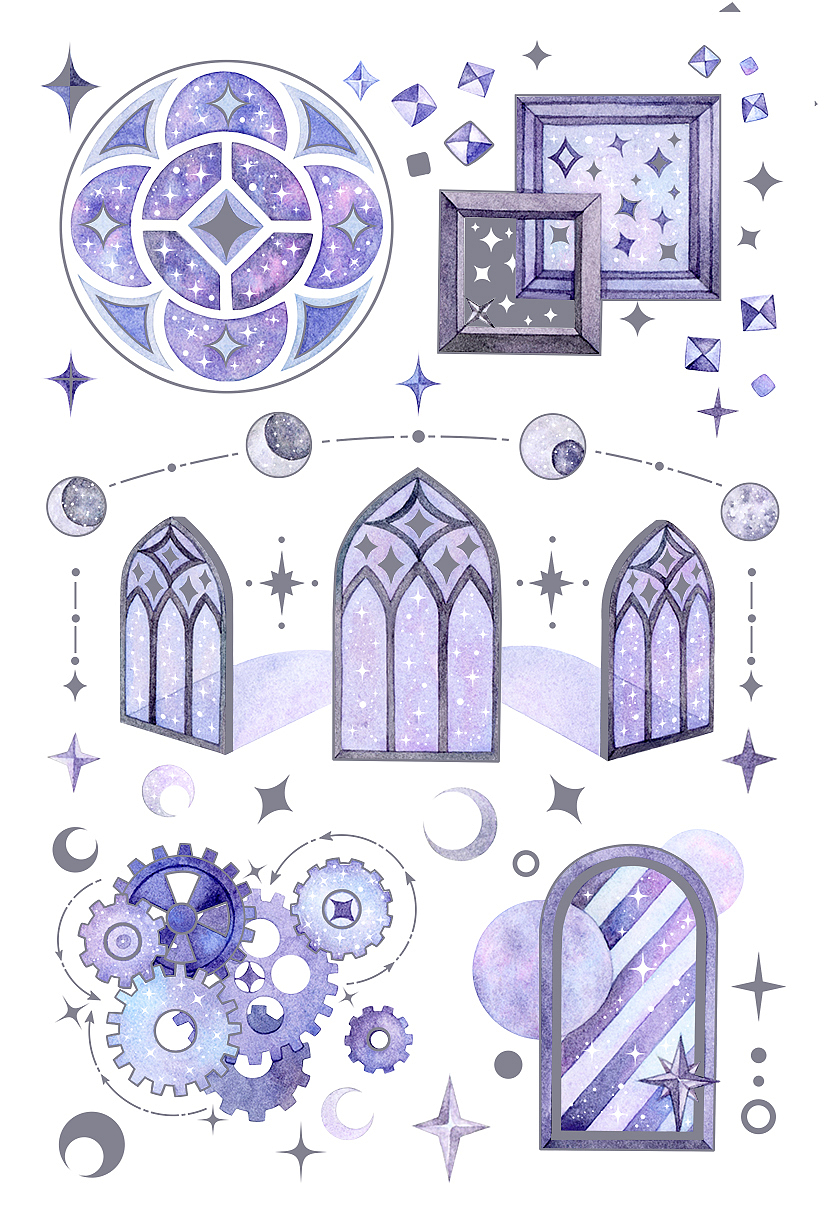 【烫银】贴纸系列