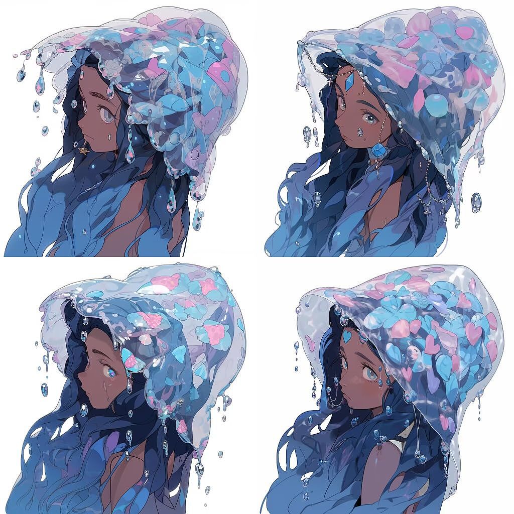 绣球花雨帽很出圈泪目(´；ω；`)（图ZMzQwODM3NTg0） - IP形象 - 站酷设计师睡不醒的曼原创素材 - 站酷ZCOOL