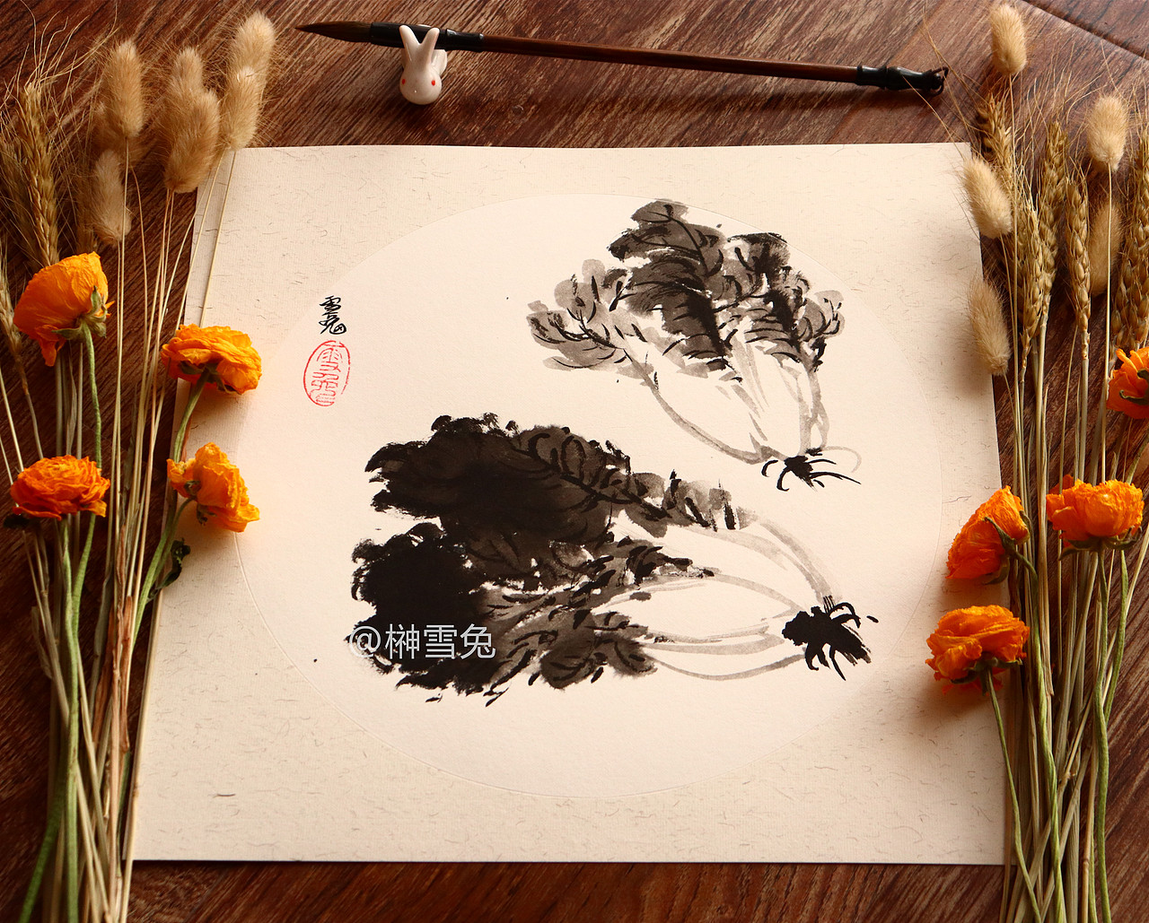 国画|【国画 10张】日常习作（图ZMTk2MzM4ODA4） - 绘画 - 站酷设计师榊雪兔原创素材 - 站酷ZCOOL