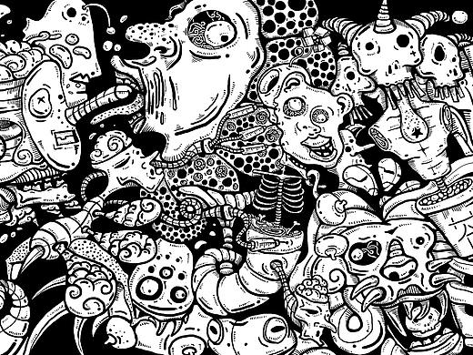 輪回（個(gè)人主頁(yè)-ZMjgxNTEwMTY=） - 新銳潮流插畫 - 站酷設(shè)計(jì)師cangbbbbbb原創(chuàng)素材 - 站酷ZCOOL