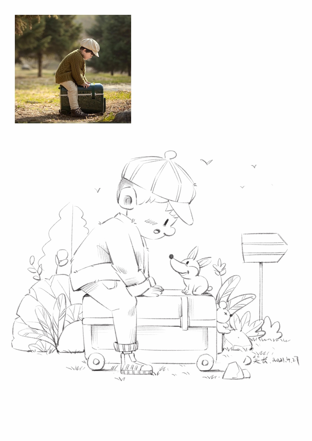 儿童插画小场景速写（图ZMjUzMjY0ODMy） - 儿童插画 - 站酷设计师D笑长原创素材 - 站酷ZCOOL