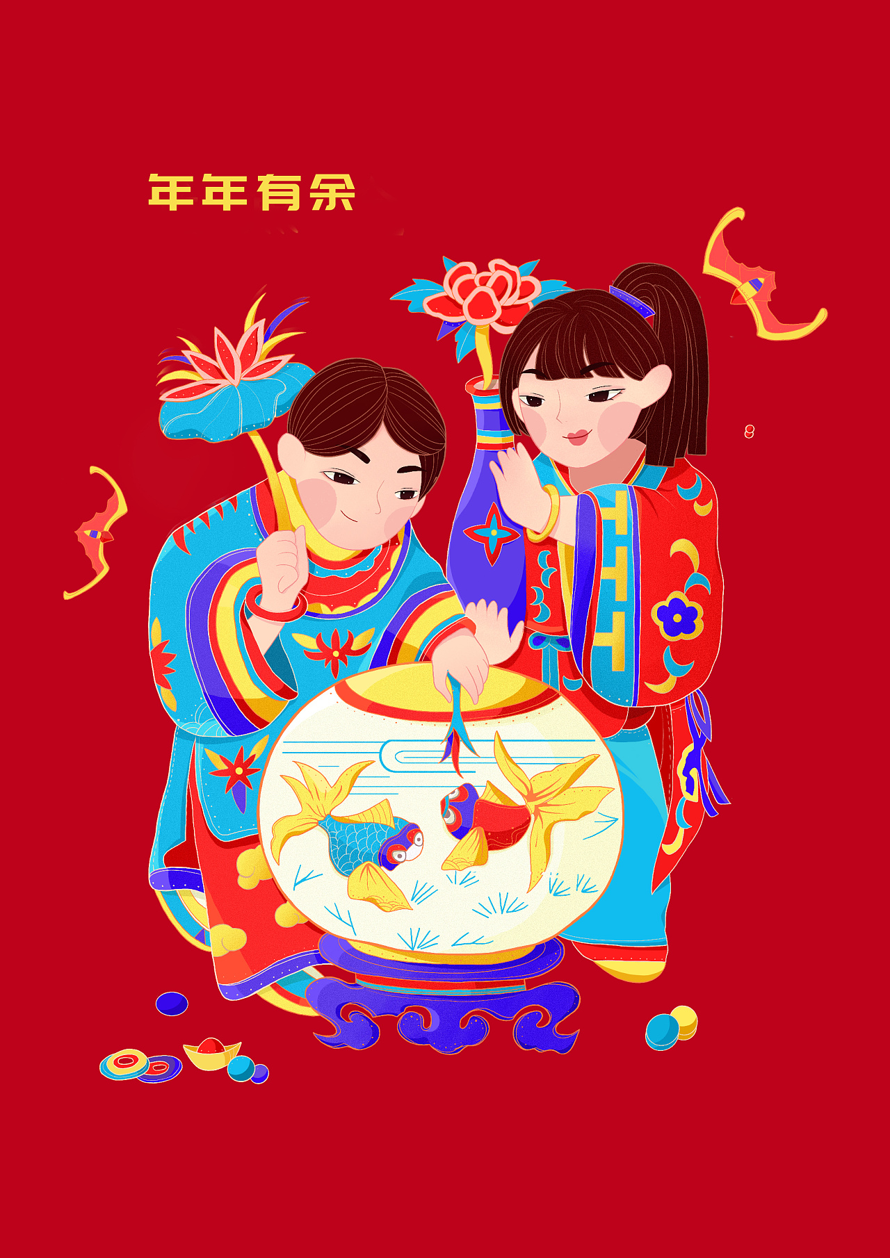 杨家埠木板年画插画文创设计