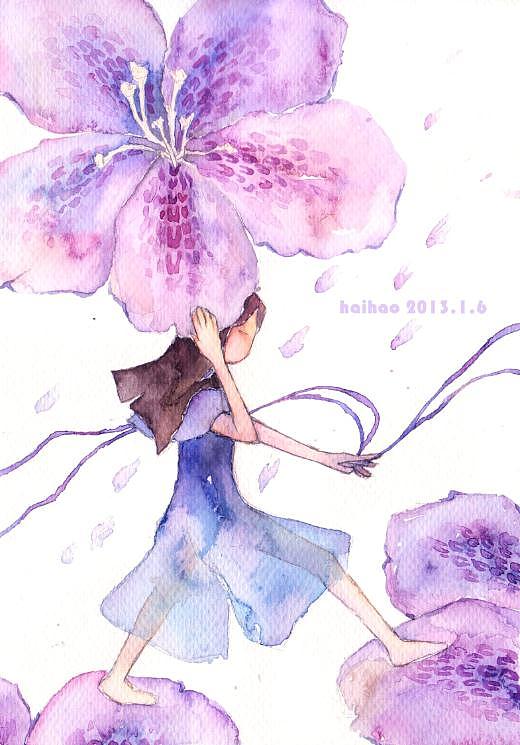 踏花（图ZODQxMzgzMjQ=） - 创作习作 - 站酷设计师牧牧羊咩咩原创素材 - 站酷ZCOOL
