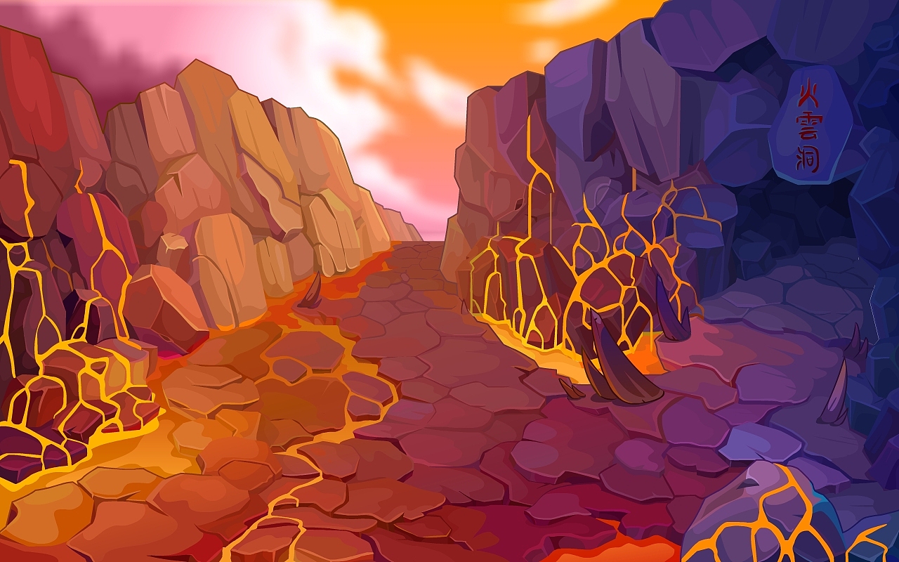 flash场景矢量火云洞（图ZODY4MjA5OTI=） - 游戏原画 - 站酷设计师kikinight原创素材 - 站酷ZCOOL