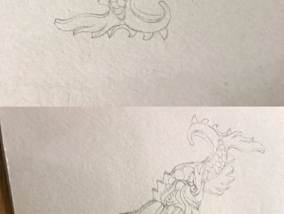 手绘 水彩 古风屋檐