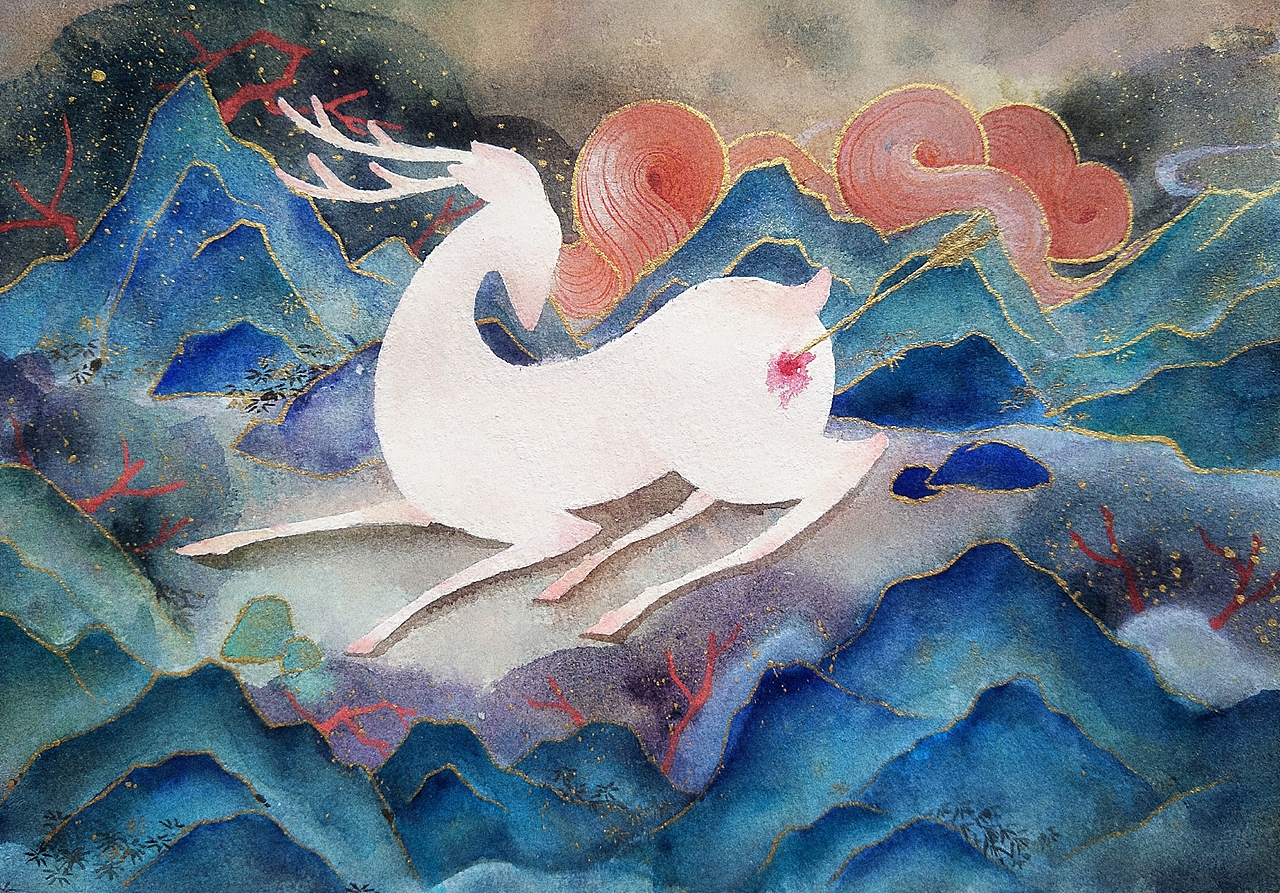 鹿王本生（圖ZMjAzOTk5NDYw） - 創(chuàng)作習(xí)作 - 站酷設(shè)計師遠(yuǎn)古原創(chuàng)素材 - 站酷ZCOOL