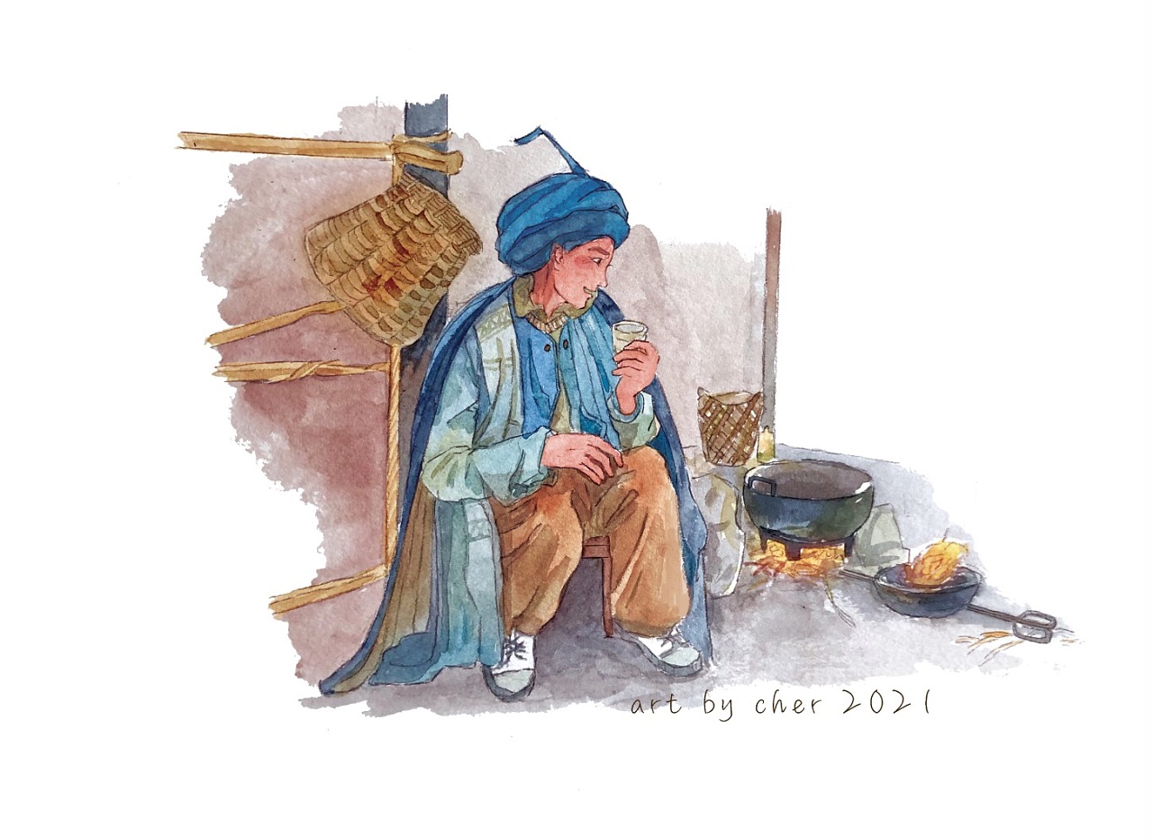 彝族少年的连载故事部分插画|插画|儿童插画|胖蛇cher - 原创作品