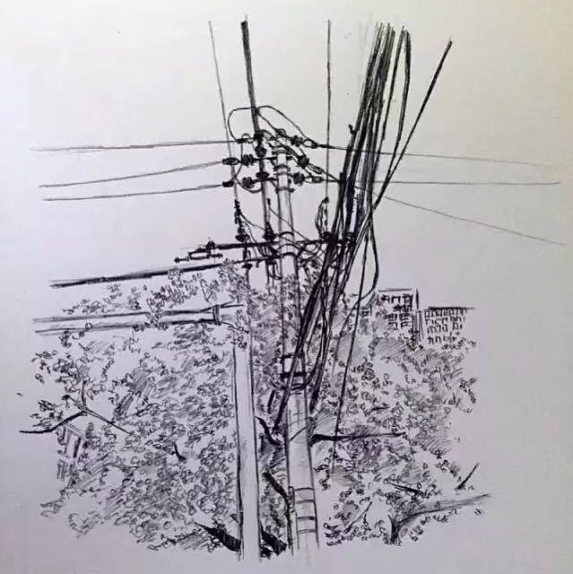 电线杆子:joy:1|0|78原创作品/纯艺术/绘画