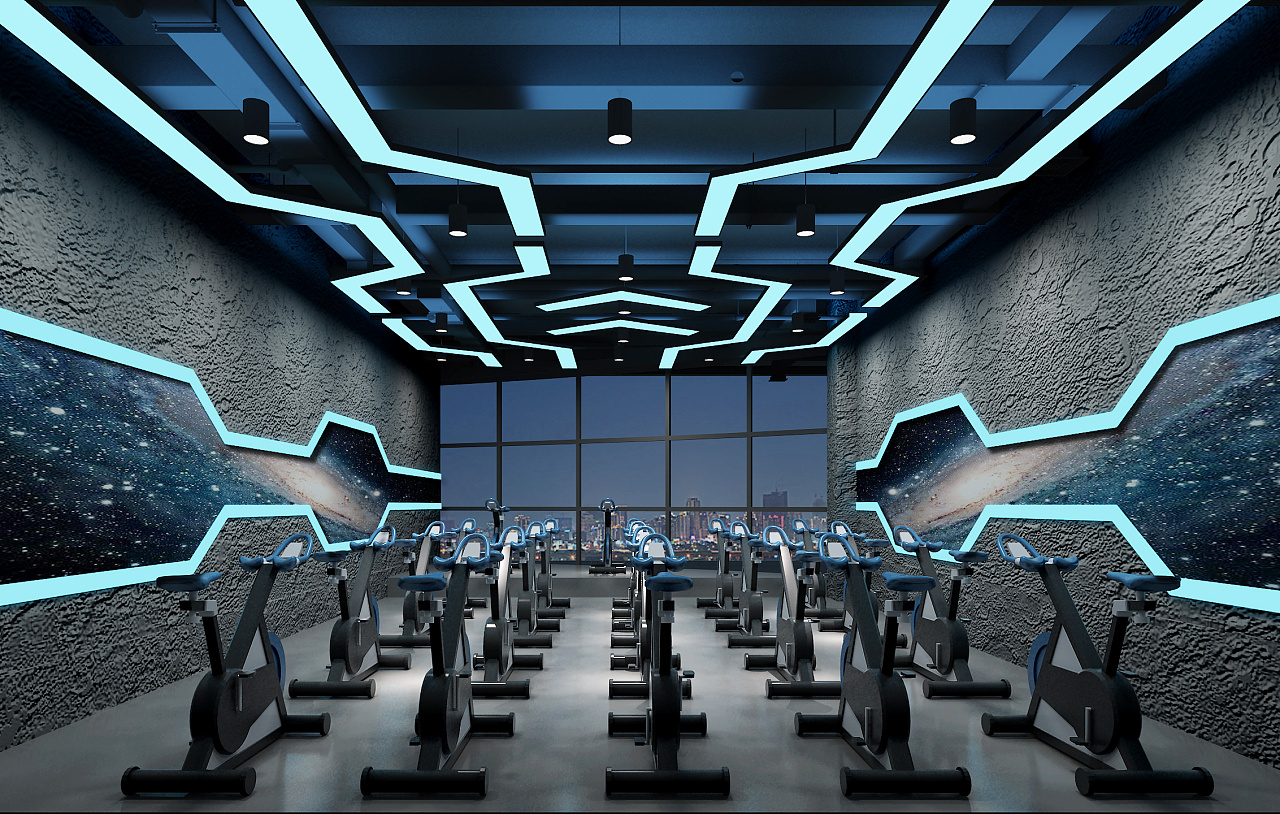 深圳健身房设计：70m²公司企业健身房设计效果图规划配置方案