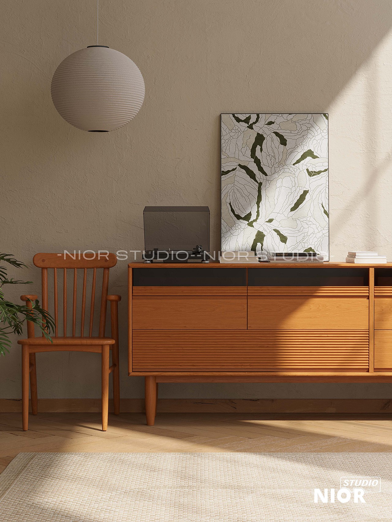 实木斗柜渲染（图ZMzM2MzQ0Njk2） - 家装设计 - 站酷设计师Noir黑色视觉原创素材 - 站酷ZCOOL