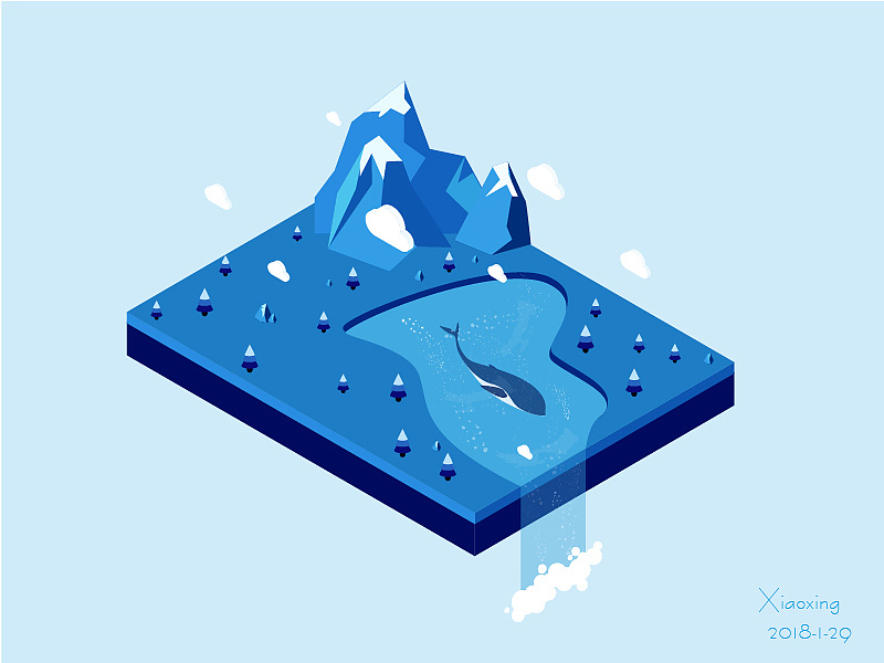 山海小景-2.5d小练习|ui|其他ui |茄子hi - 原创作品 - 站酷 (zcool)