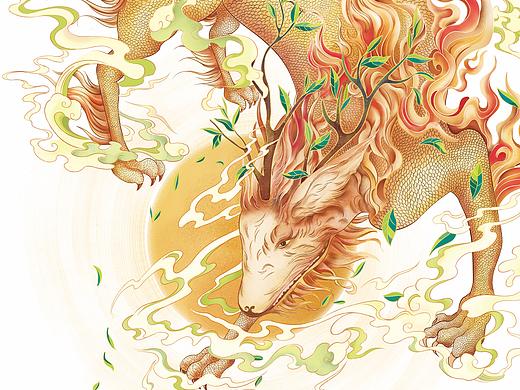 上古神兽 白泽丨茶叶包装插画设计
