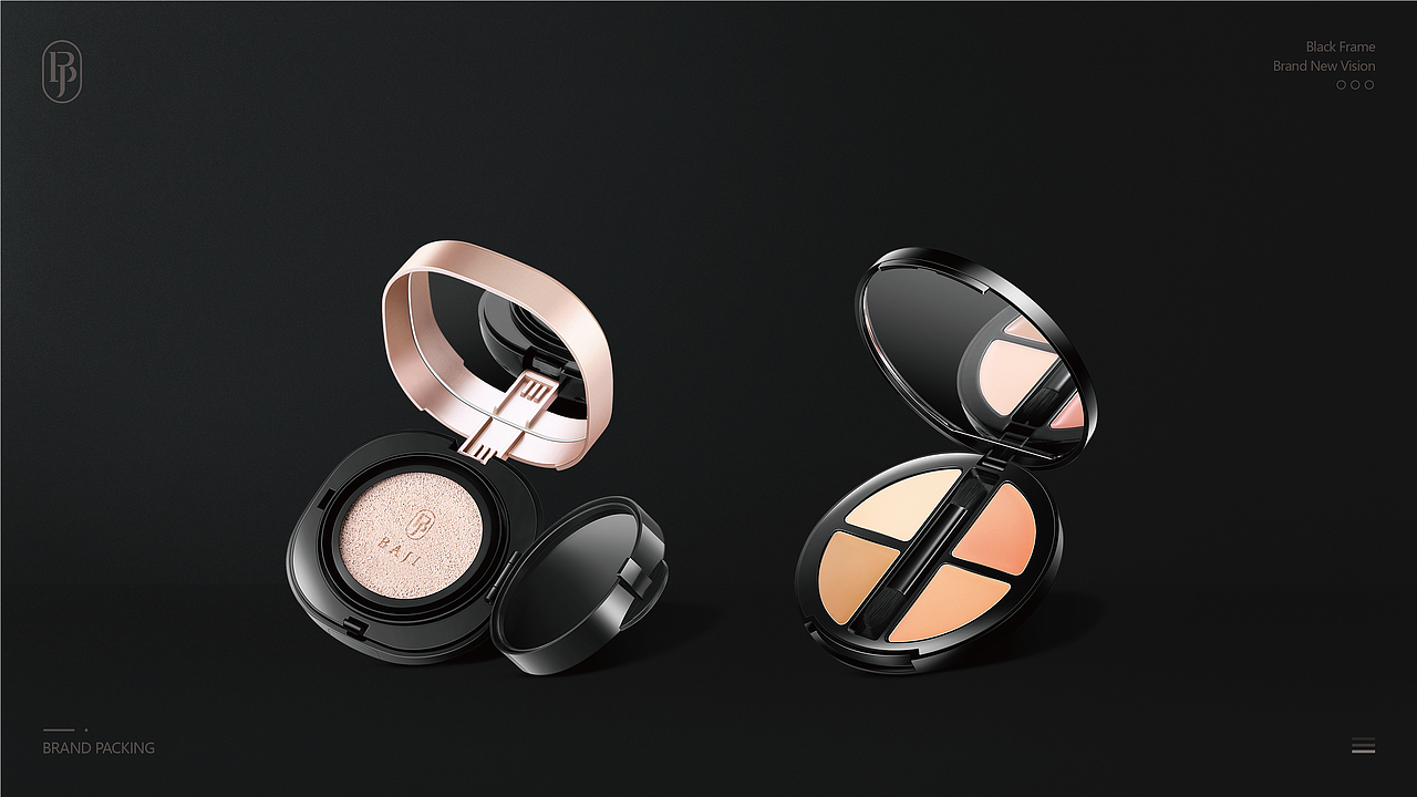 黑框视觉【芭集彩妆品牌VI+包装视觉设计】