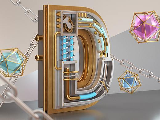 C4D创意3D文字练习