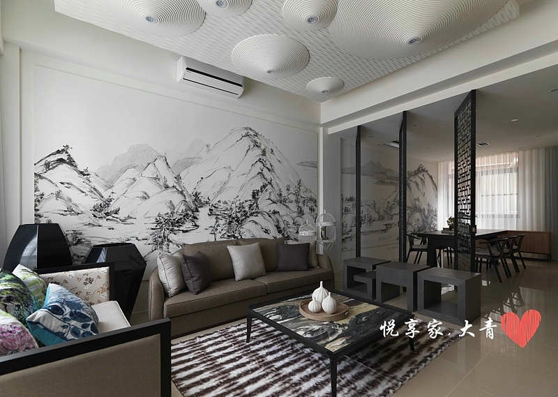 石家庄星河盛世210平,韵味十足的创新中式