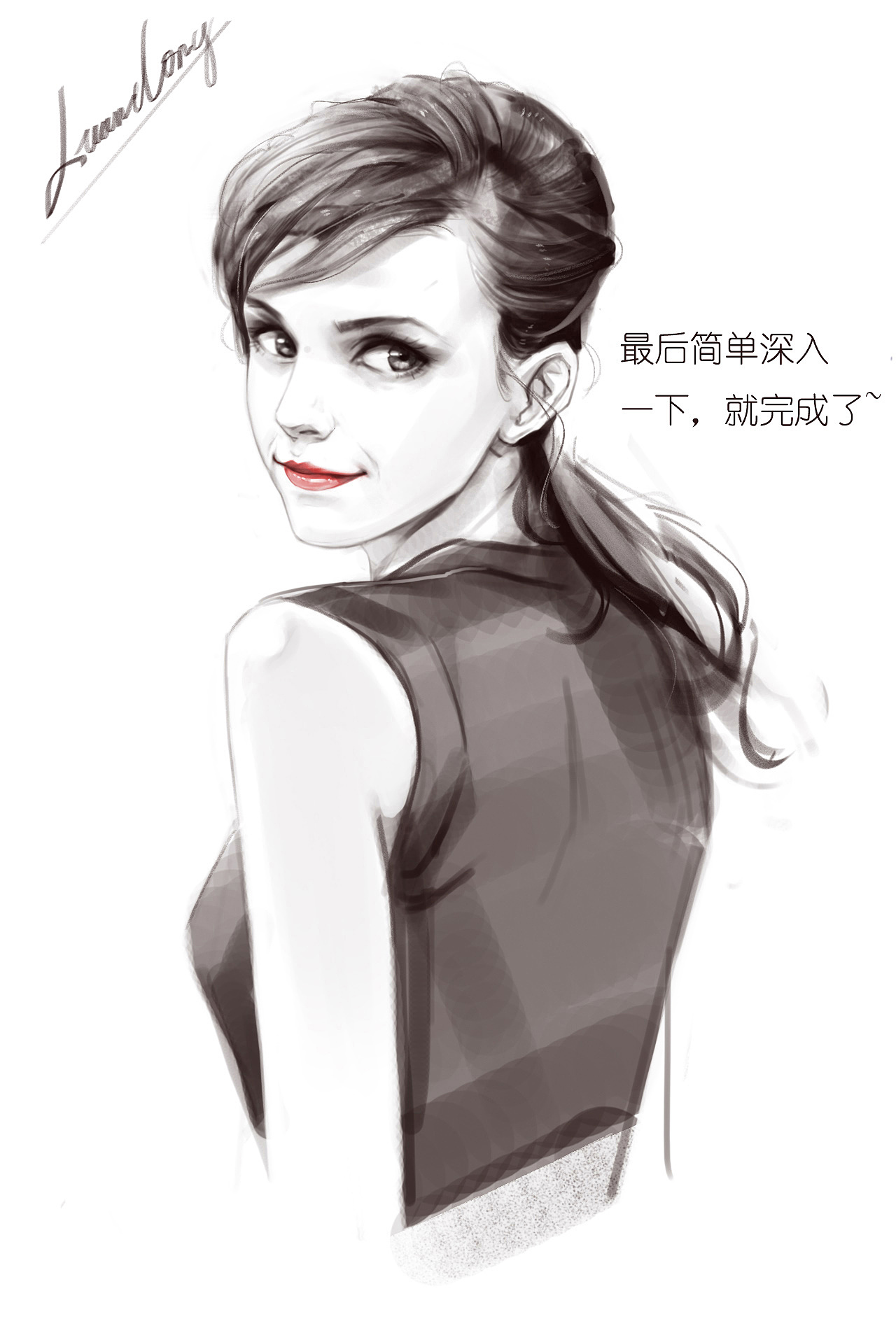 咳咳，恩，那个，明天端午了，来点干货给大家，只要跟着步骤走，手把手教你画妹纸，“明明”已经学会并点赞（图ZMjk4MjExNDA=） - 商业插画 - 站酷设计师lawa_2513148原创素材 - 站酷ZCOOL