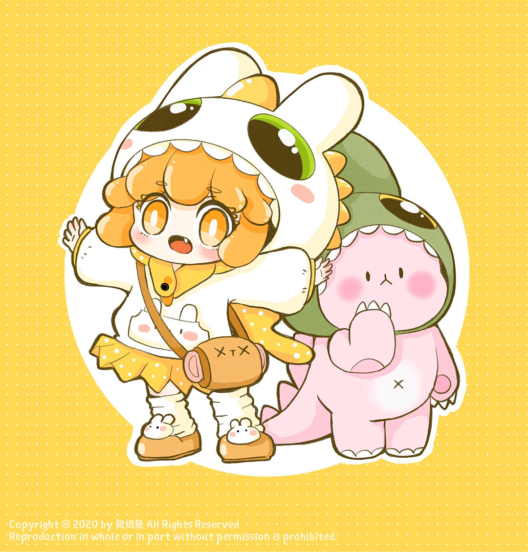 科洛多大陆嗷呜和桔里的小日常（图ZMTk5MDU2MDgw） - 创作习作 - 站酷设计师兔纸鱼原创素材 - 站酷ZCOOL