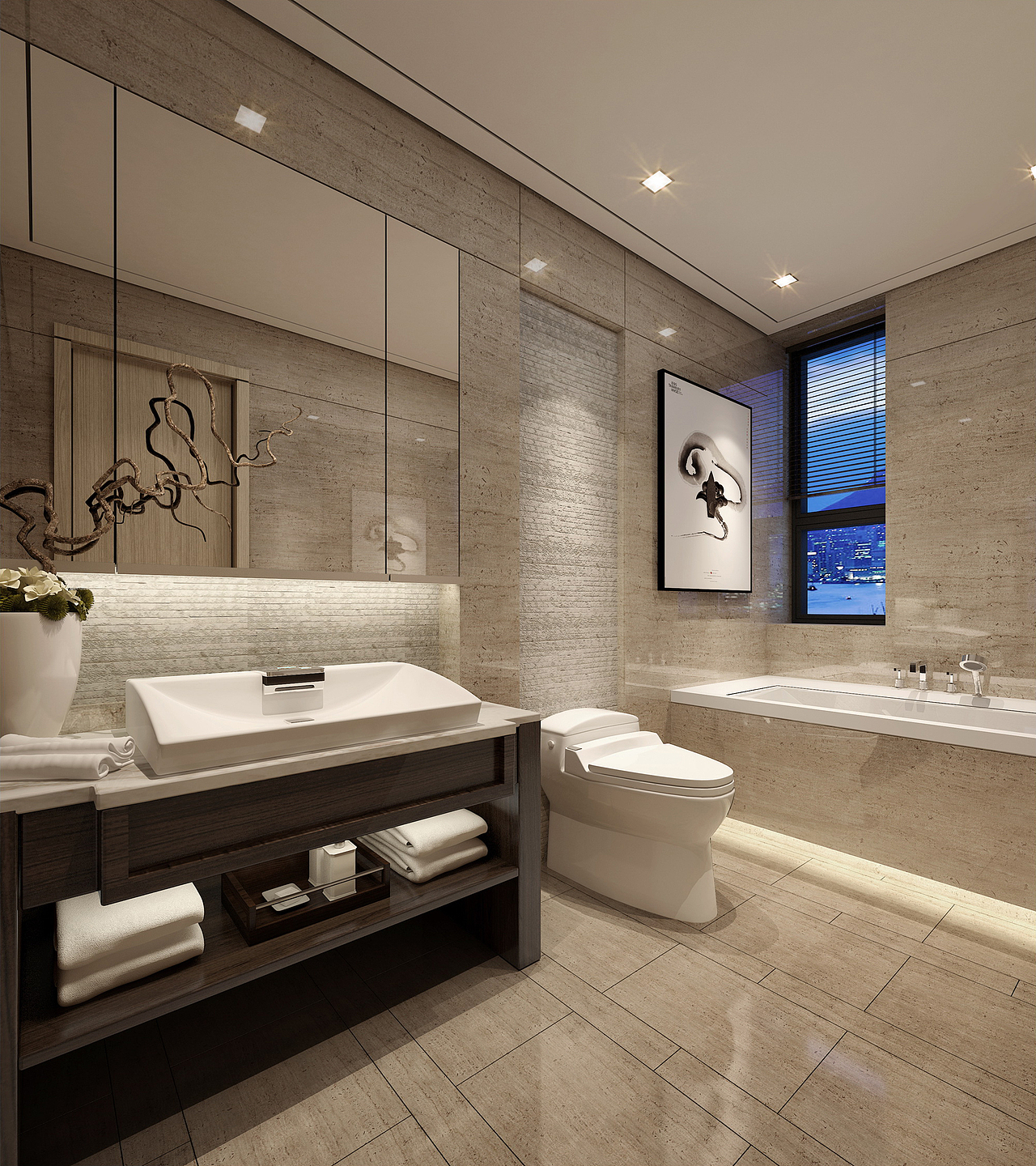 大连天鹅湖三居室室内设计