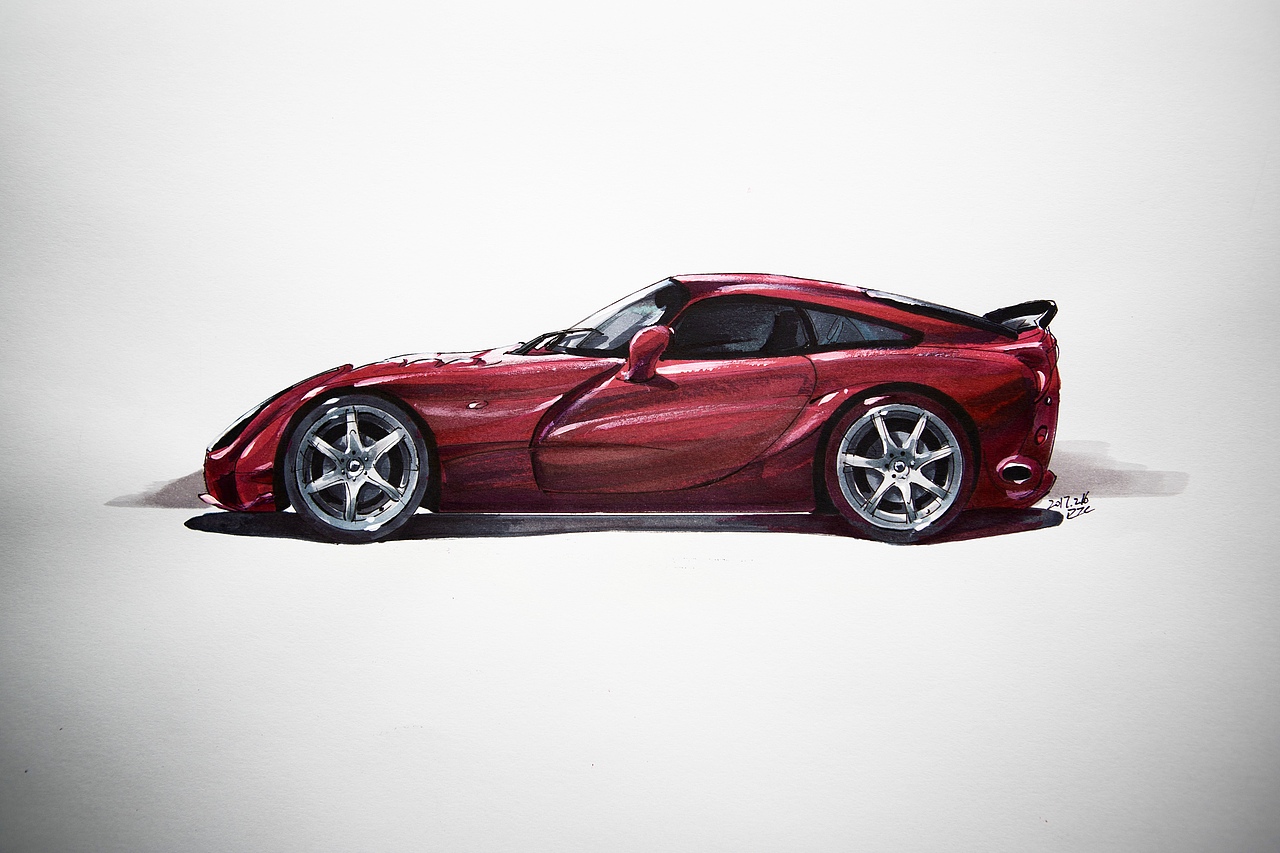 汽车手绘