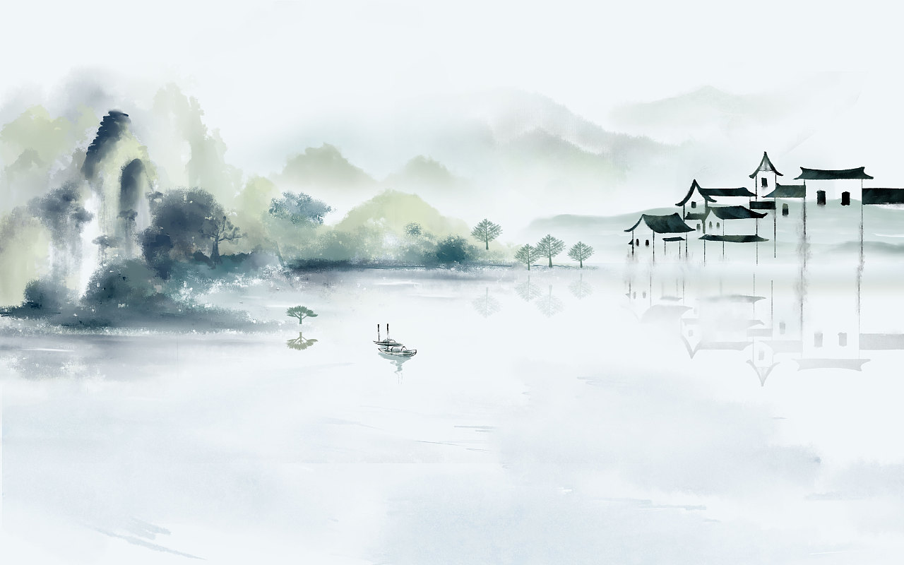 江南水乡山水（图ZMTkzNDgzNzg4） - 图案 - 站酷设计师纱画图库一澜轩阁原创素材 - 站酷ZCOOL