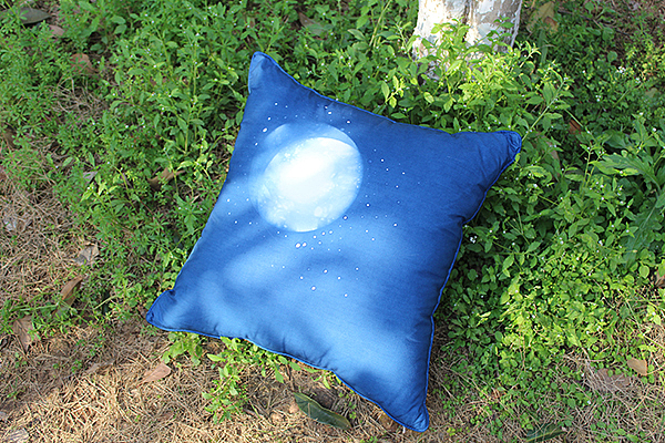 染一枚月亮庆中秋。