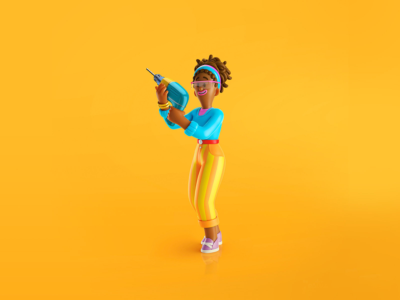 c4d人物建模|三维|人物/生物|清风与白茶 - 临摹作品 - 站酷 (zcool)