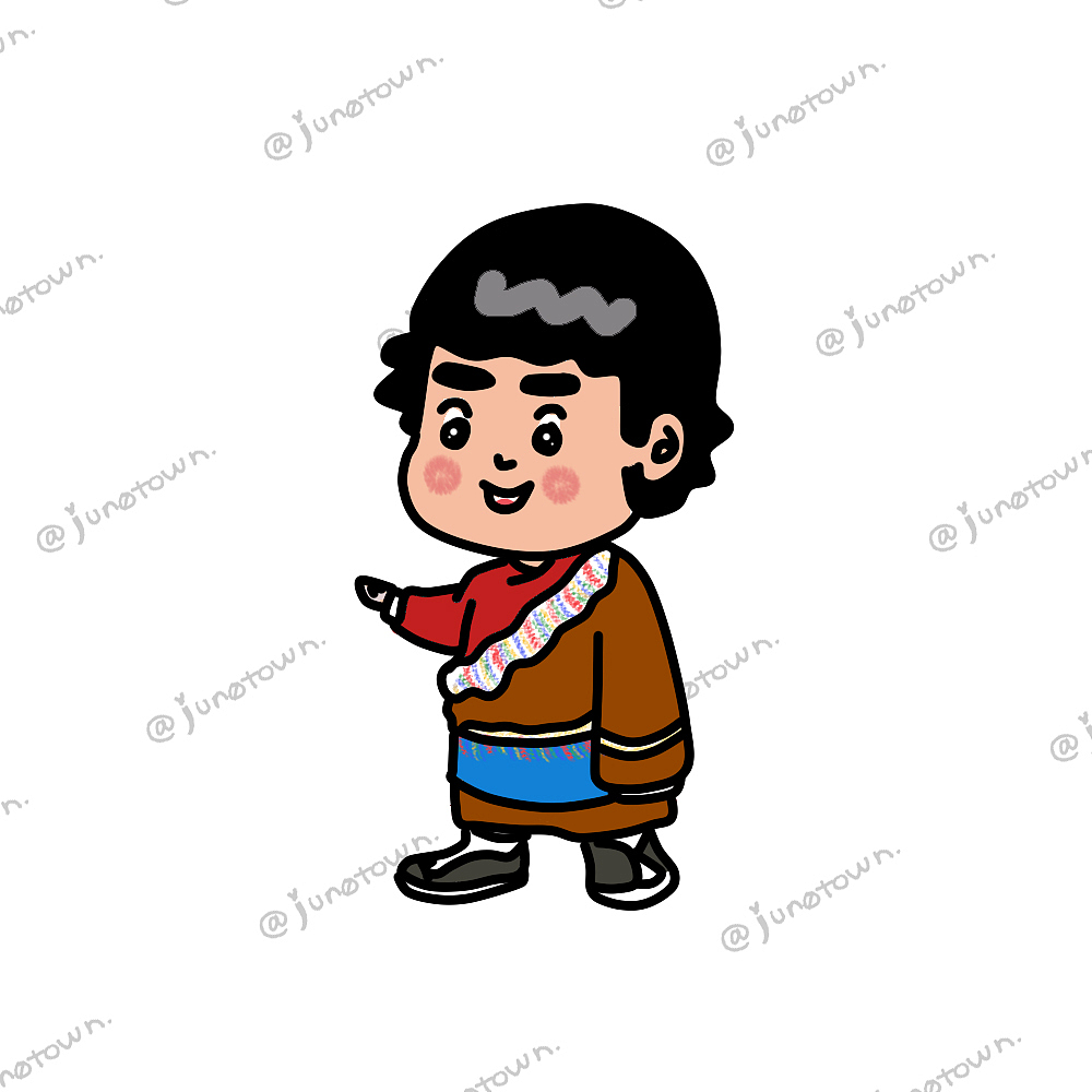 藏族小孩卡通形象