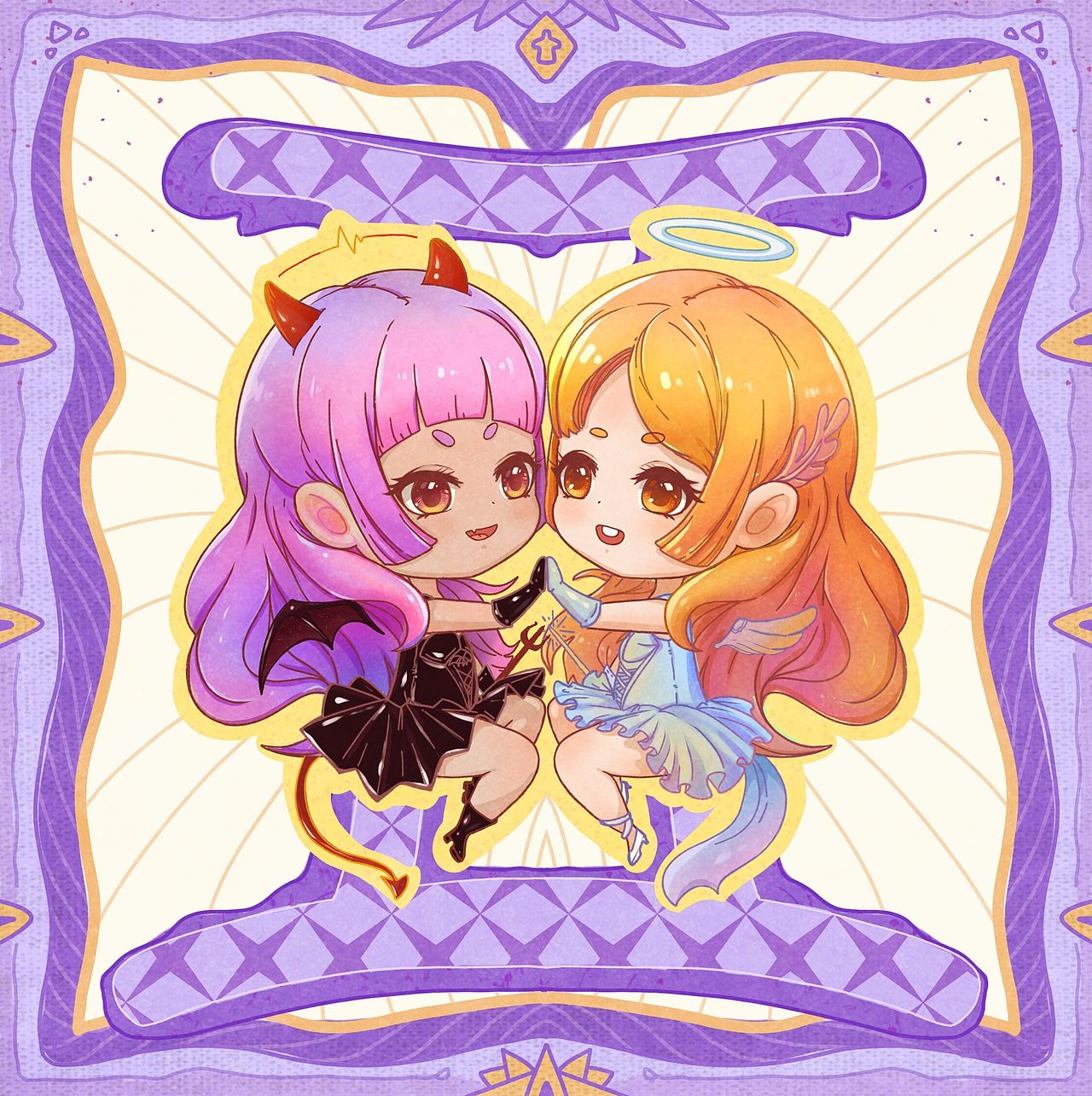 双子座（图ZMjUxMzE1MjA0） - 商业插画 - 站酷设计师木屑果冻原创素材 - 站酷ZCOOL