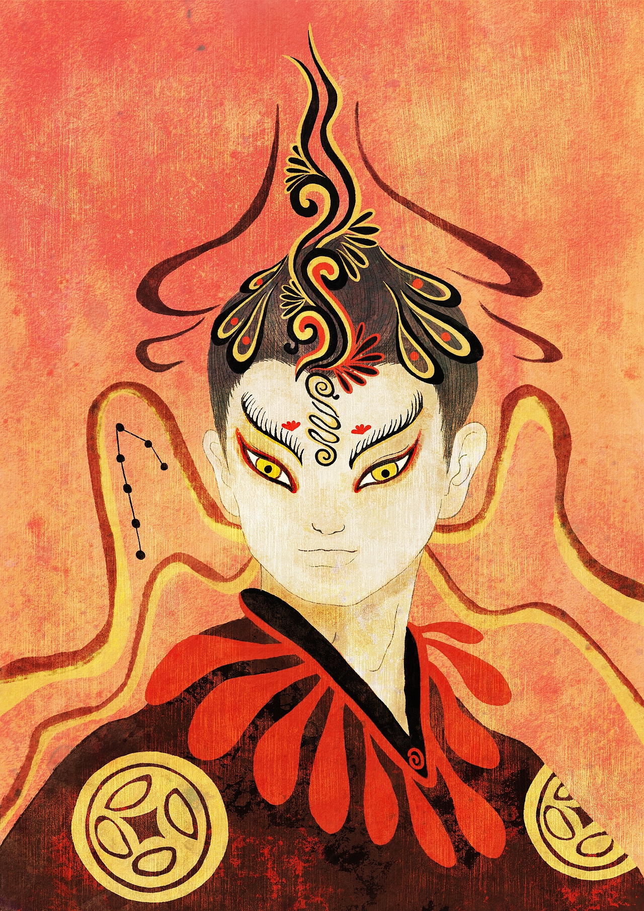 马勺脸谱拟人像