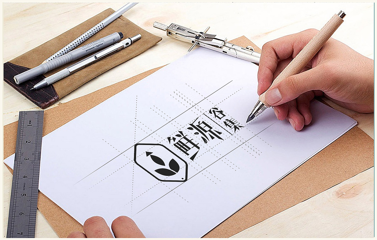 灵狐原创 灵狐广告 原创 食品 logo 标志 五粮 杂粮 日式 风格 鲜源谷集 包装 VI 名片（图ZNjQyNDc5MzY=） - 品牌 - 站酷设计师撒旦猪太狼原创素材 - 站酷ZCOOL
