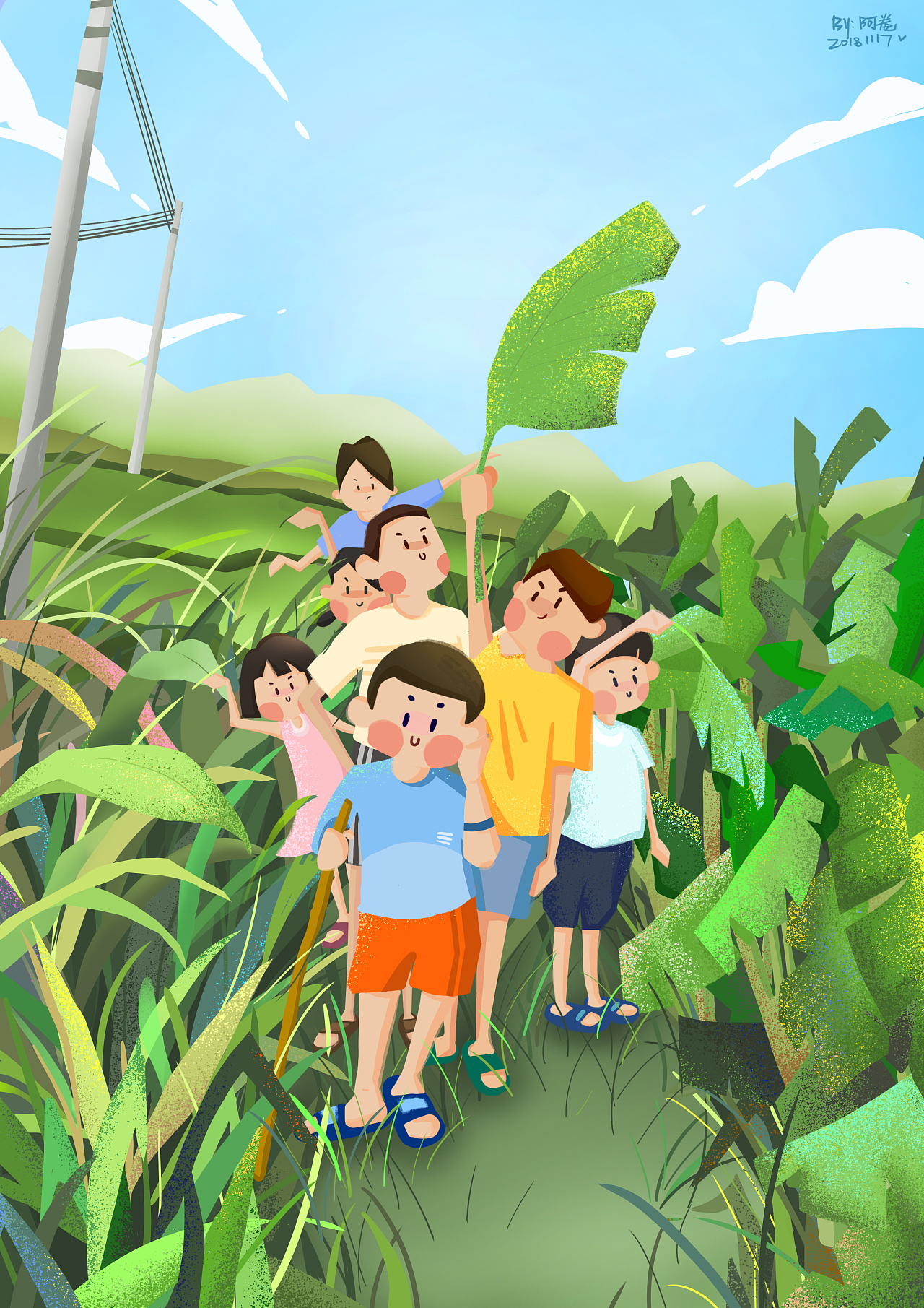 《追逐田园》原创插画