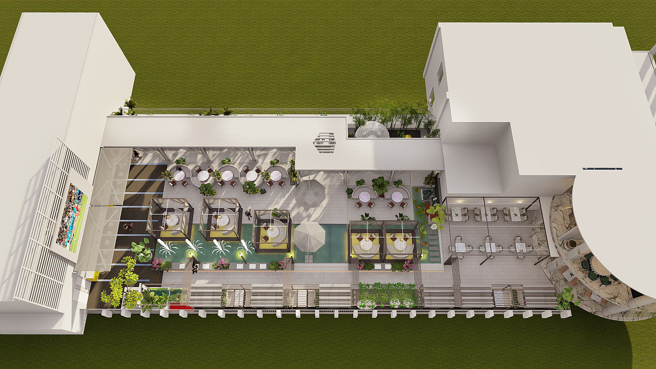 正盛酒店屋顶餐吧露天酒吧vis 餐厅设计