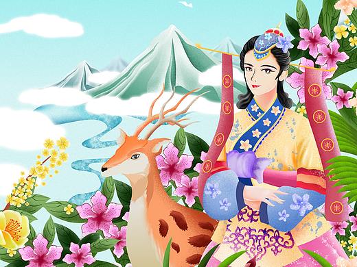 松子包装插画