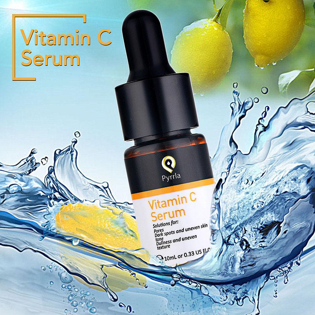 Pyrrla品牌维C精华液产品包装及主图设计