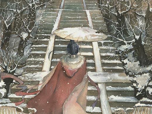 《道姑》水彩手绘