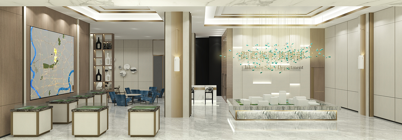 售楼部室内效果图（图ZMTMxMDExNTEy） - 家装设计 - 站酷设计师重庆灵想装饰原创素材 - 站酷ZCOOL