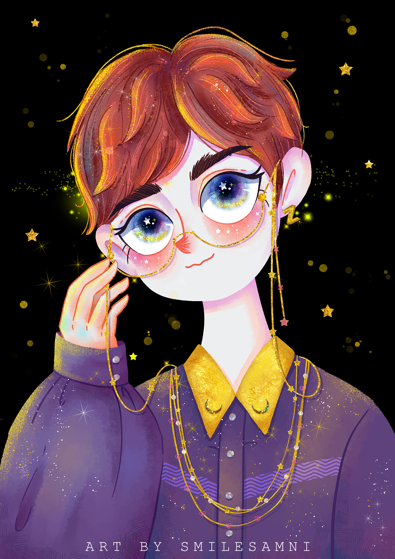 戴眼镜框的男孩子,酷酷的