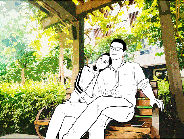 幸福的兩口子（圖ZMTUxMjMwNTg0） - 創(chuàng)作習(xí)作 - 站酷設(shè)計(jì)師sun飯團(tuán)原創(chuàng)素材 - 站酷ZCOOL