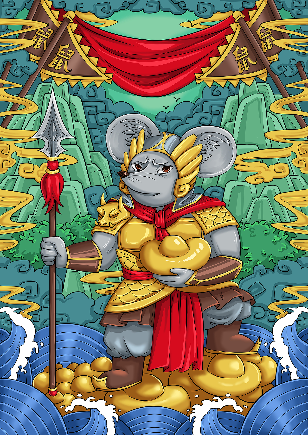 十二生肖（圖ZMzI3OTA5MzMy） - 商業(yè)插畫 - 站酷設(shè)計師月布能行原創(chuàng)素材 - 站酷ZCOOL