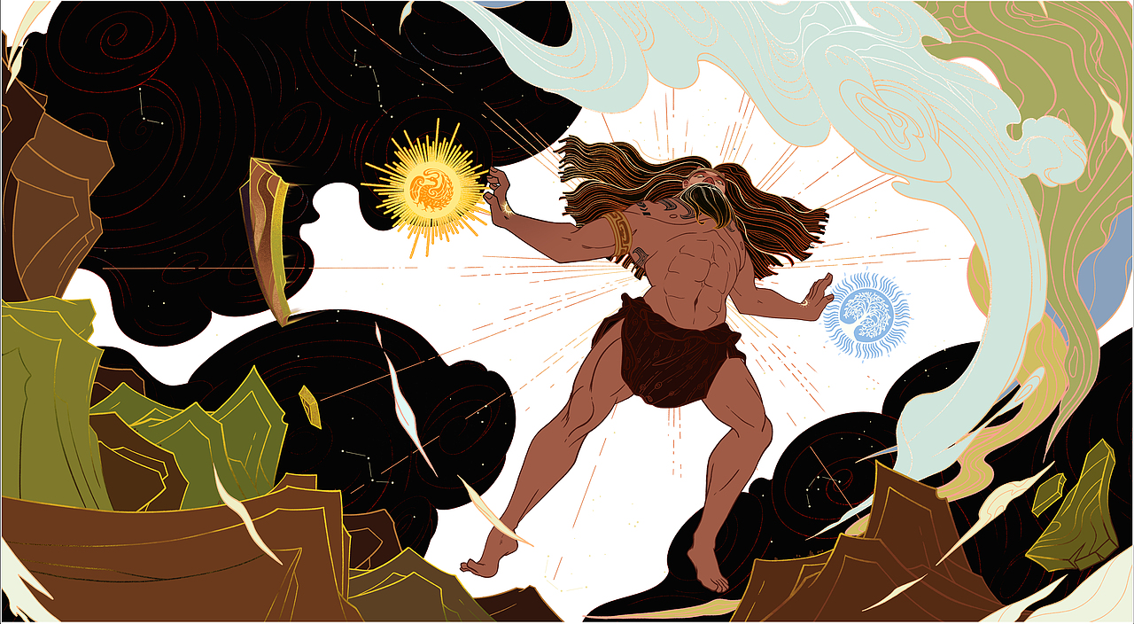 中国神话:《中华创世神话音乐会》插画视觉系统(一)